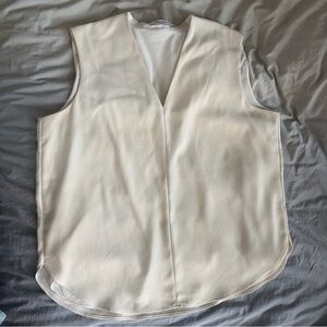 M.M.LaFleur Emmy Top Eco Soft Wave Ivory White Sleeveless Tank XL